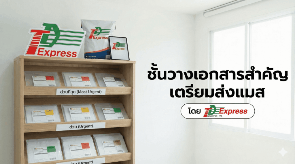 ชั้นวางเอกสารสำคัญเตรียมส่งแมส