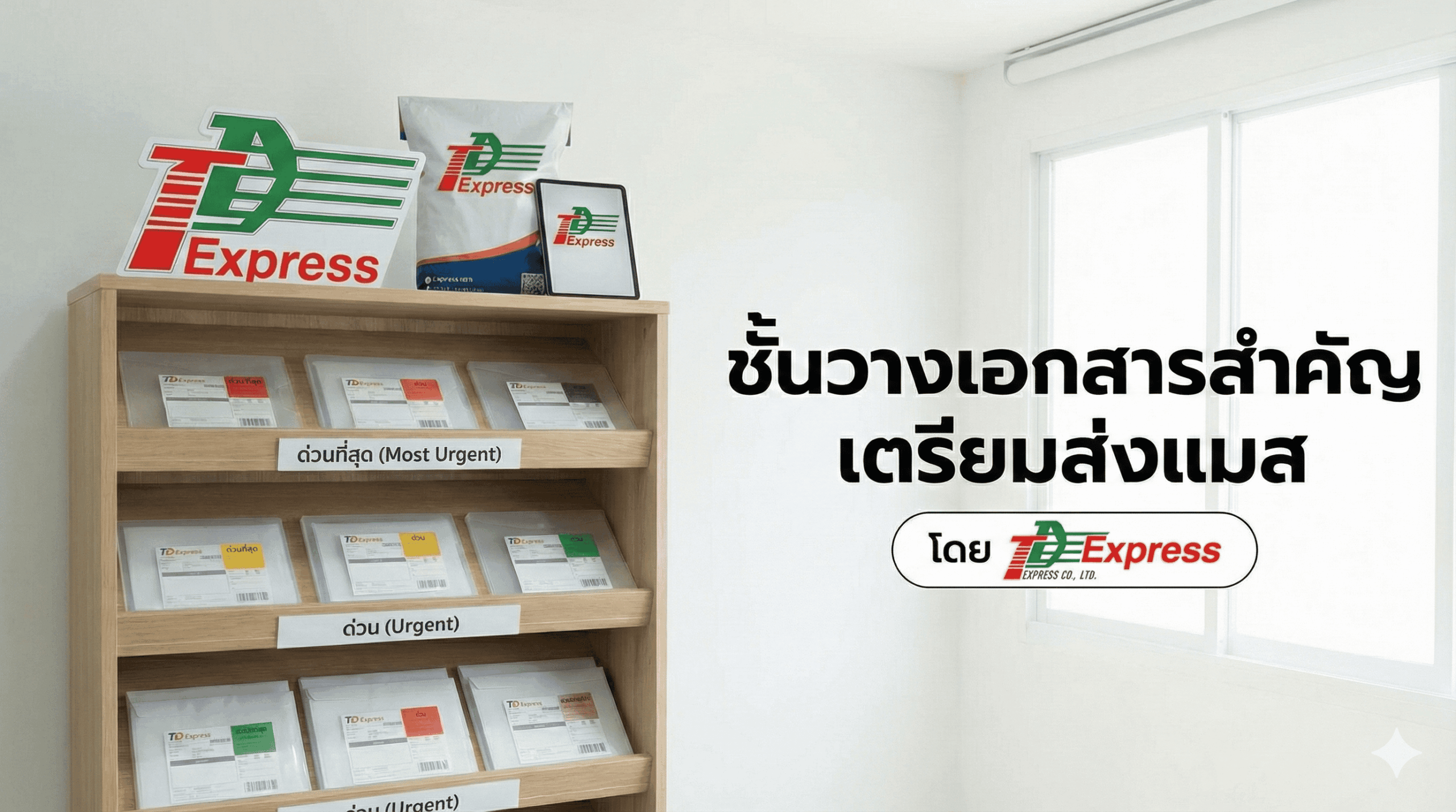 ชั้นวางเอกสารสำคัญเตรียมส่งแมส