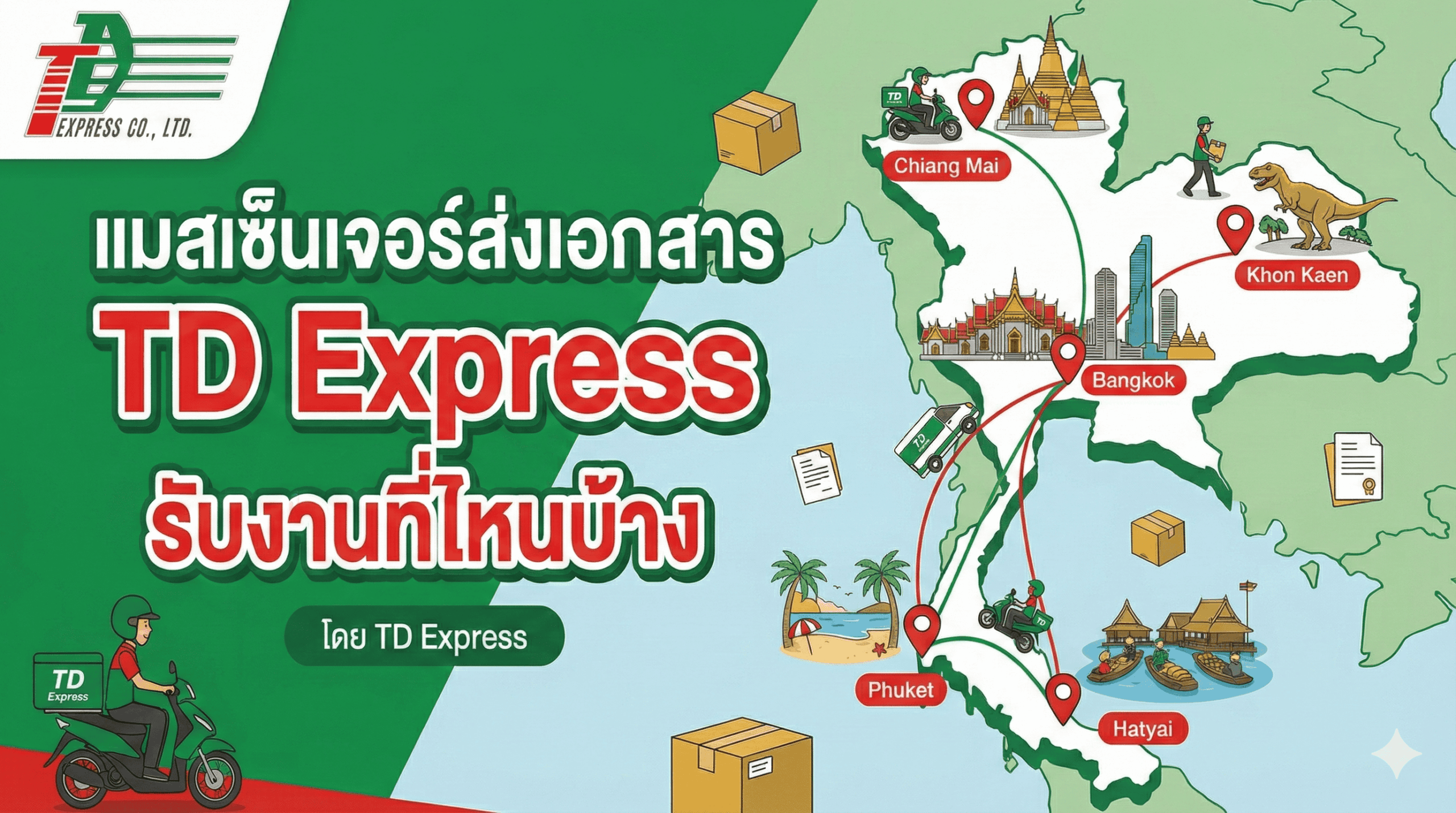 แมสเซ็นเจอร์ส่งเอกสาร TD Express รับงานที่ไหนบ้าง