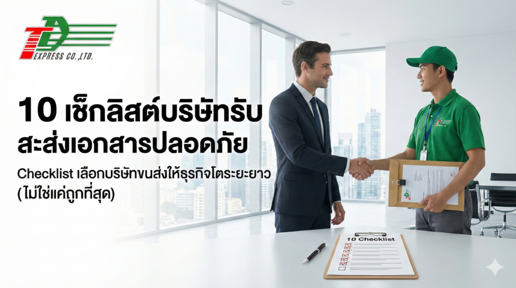 10-เช็กลิสต์บริษัทรับส่งเอกสารปลอดภัย