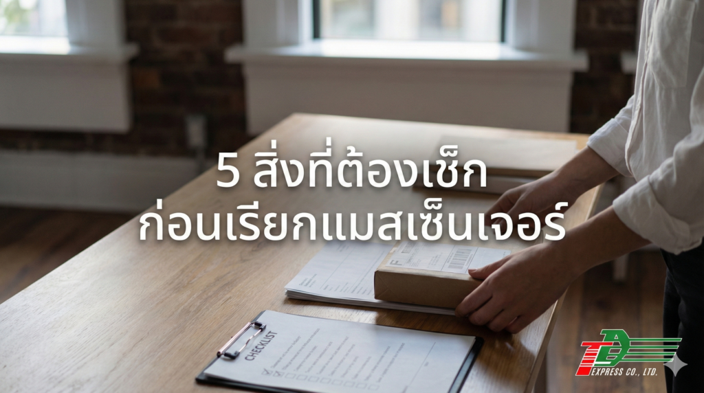 5 สิ่งที่ต้องเช็ก ก่อนเรียกแมสเซ็นเจอร์