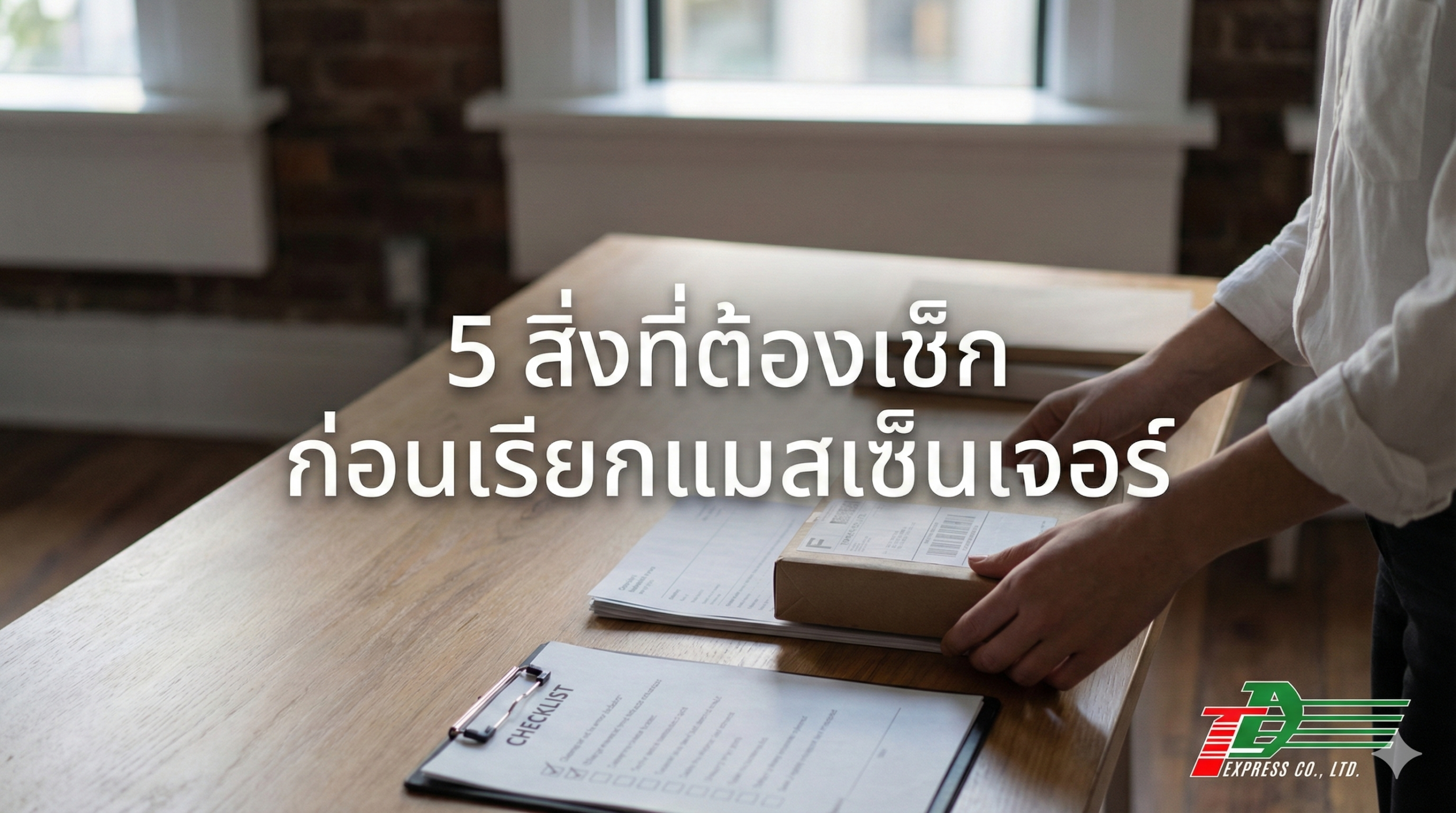 5 สิ่งที่ต้องเช็ก ก่อนเรียกแมสเซ็นเจอร์