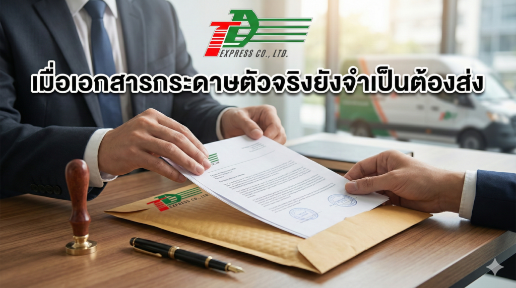 เมื่อเอกสารกระดาษตัวจริงยังจำเป็นต้องส่ง