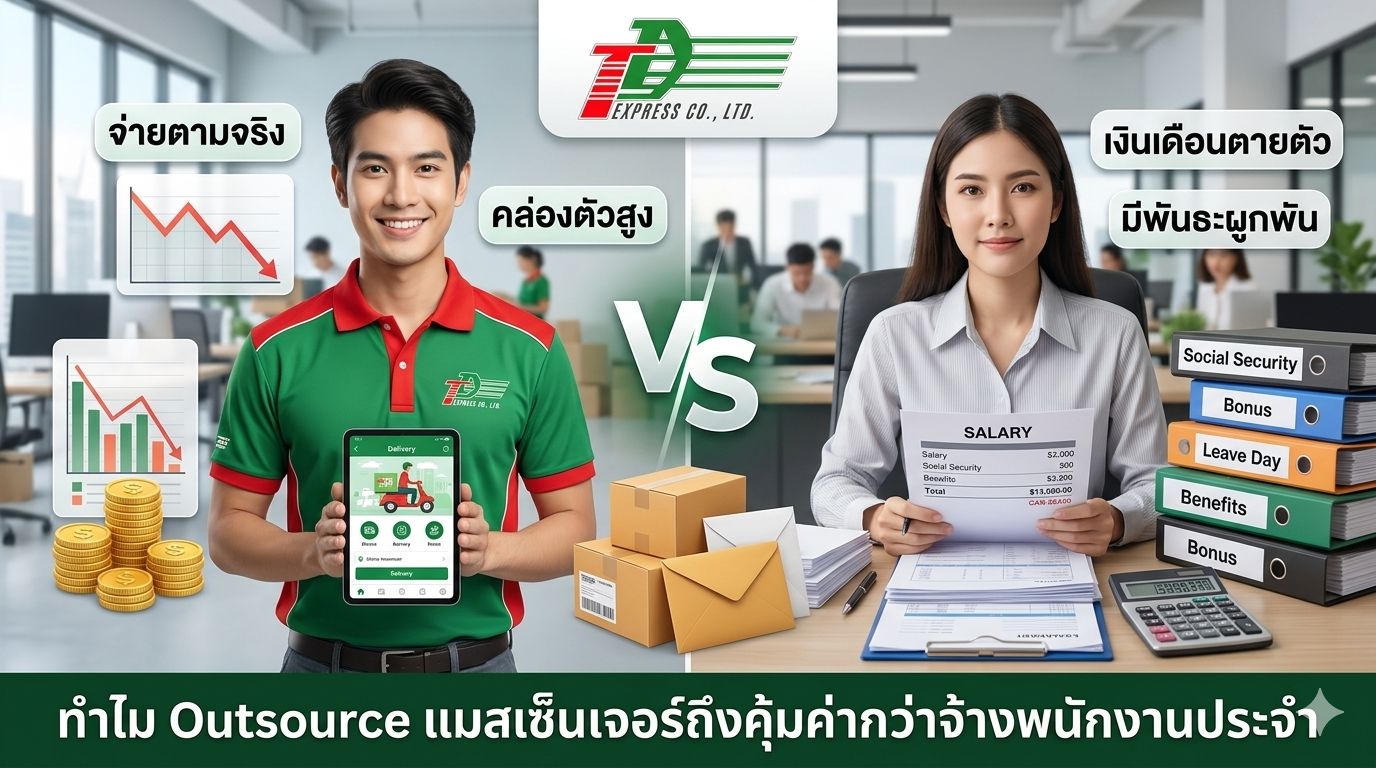 ทำไม Outsource แมสเซ็นเจอร์ถึงคุ้มค่ากว่าจ้างพนักงานประจำ