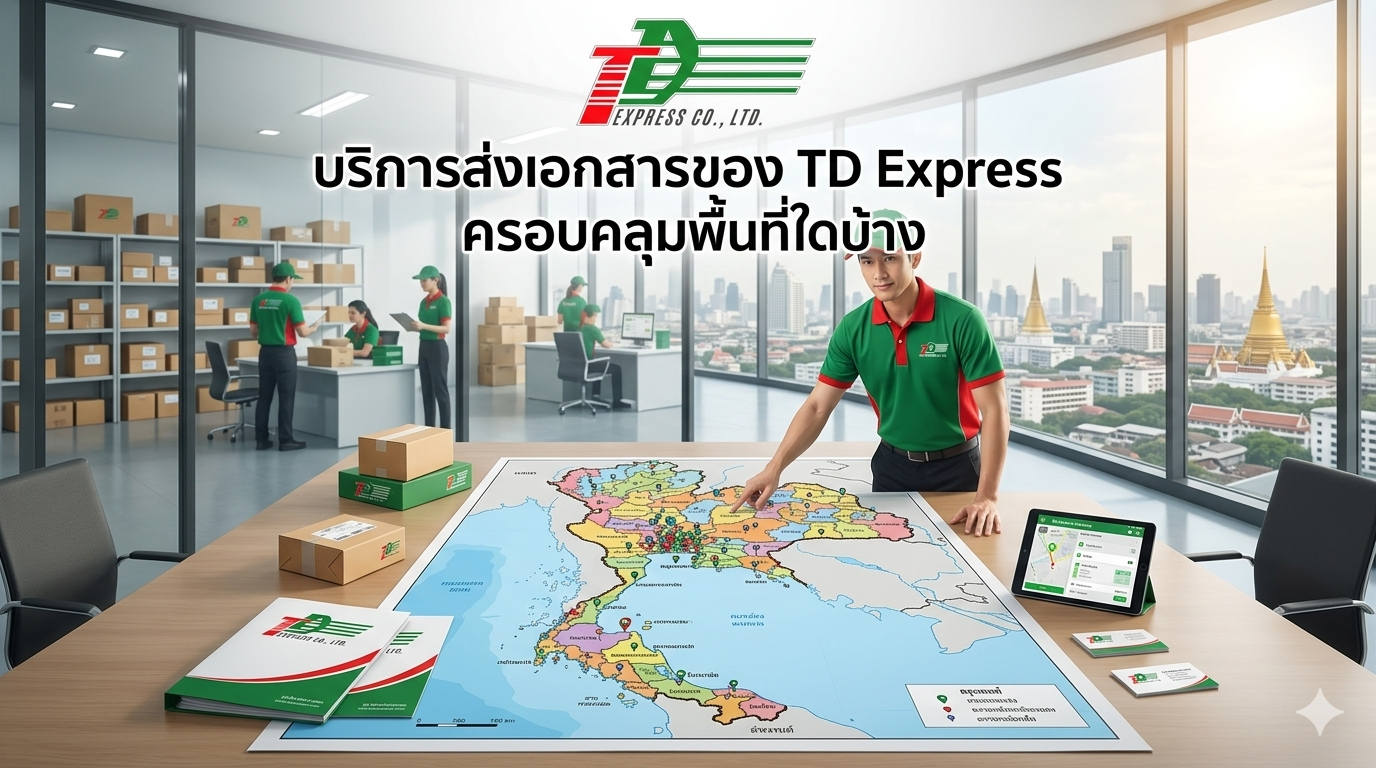 บริการส่งเอกสารของ TD Expressครอบคลุมพื้นที่ใดบ้าง