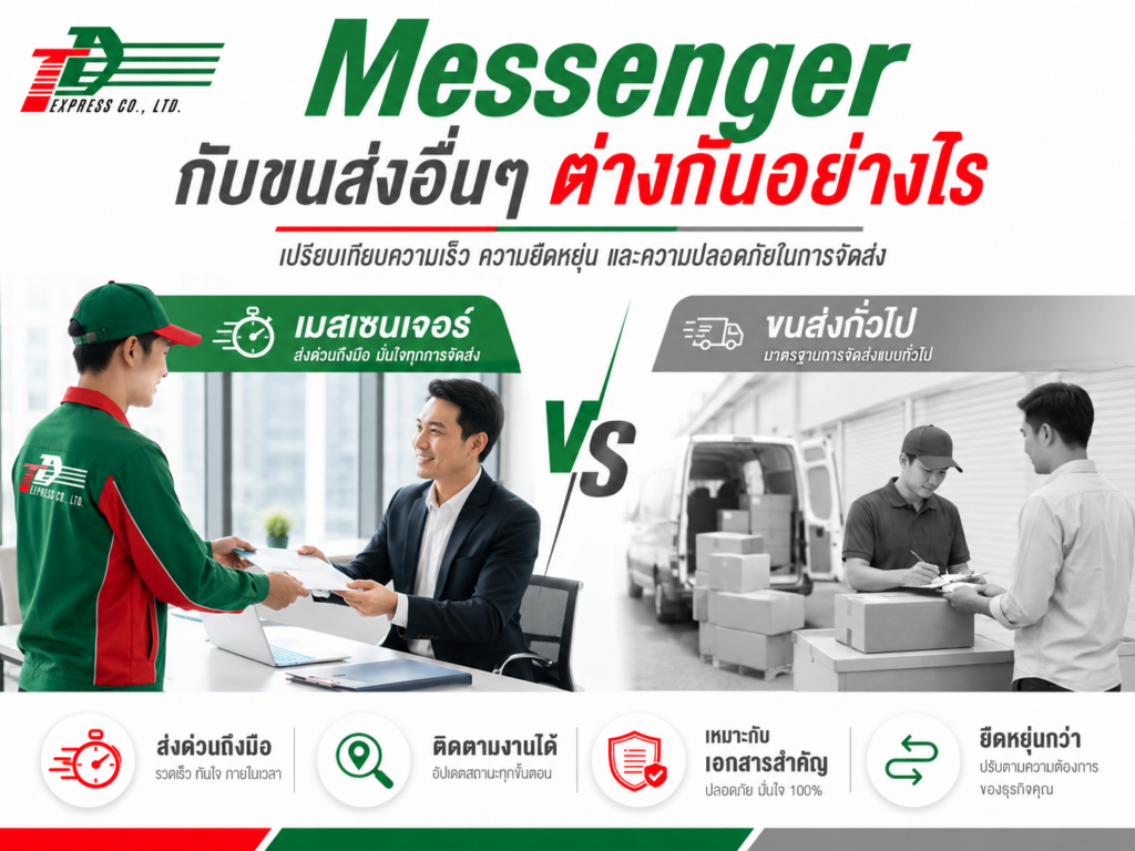 Messenger กับขนส่งอื่นๆต่างกันอย่างไร