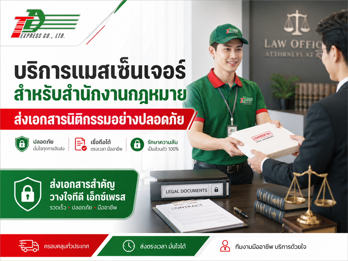 บริการแมสเซ็นเจอร์สำหรับสำนักงานกฎหมาย