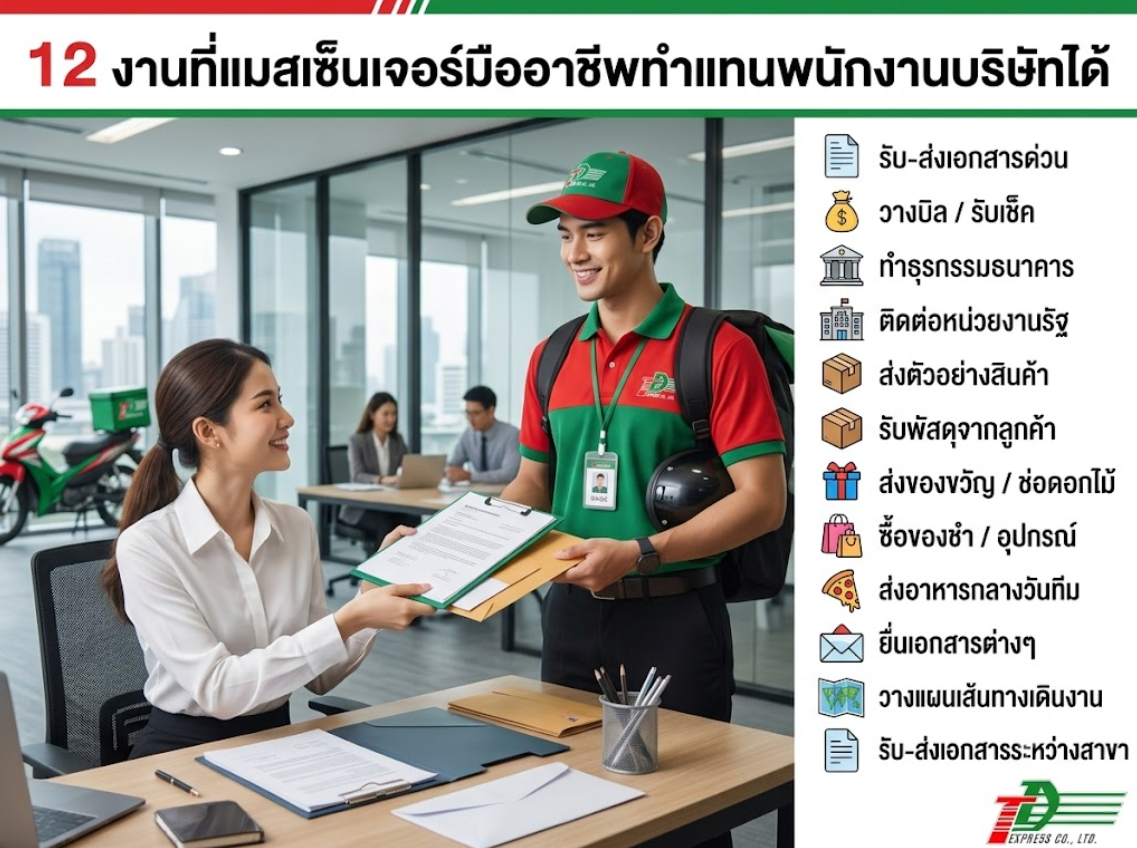 12 งานที่แมสเซ็นเจอร์มืออาชีพทำแทนพนักงานบริษัทได้