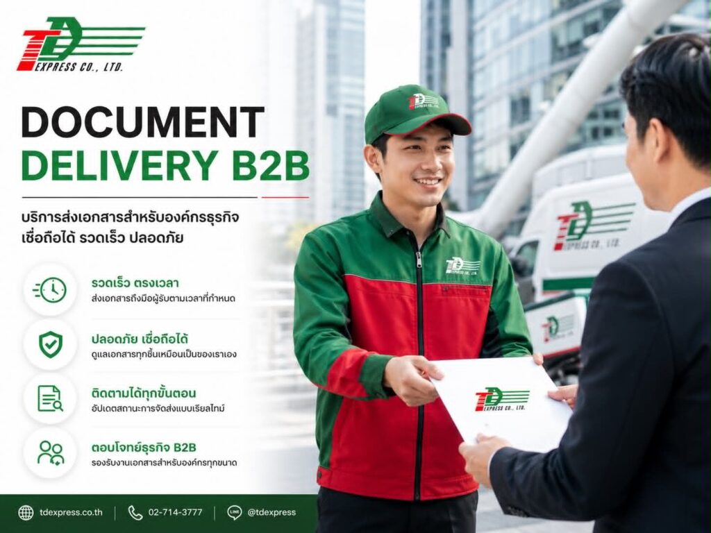 Document Delivery B2B คืออะไร แตกต่างจากขนส่งเอกสารทั่วไปอย่างไร