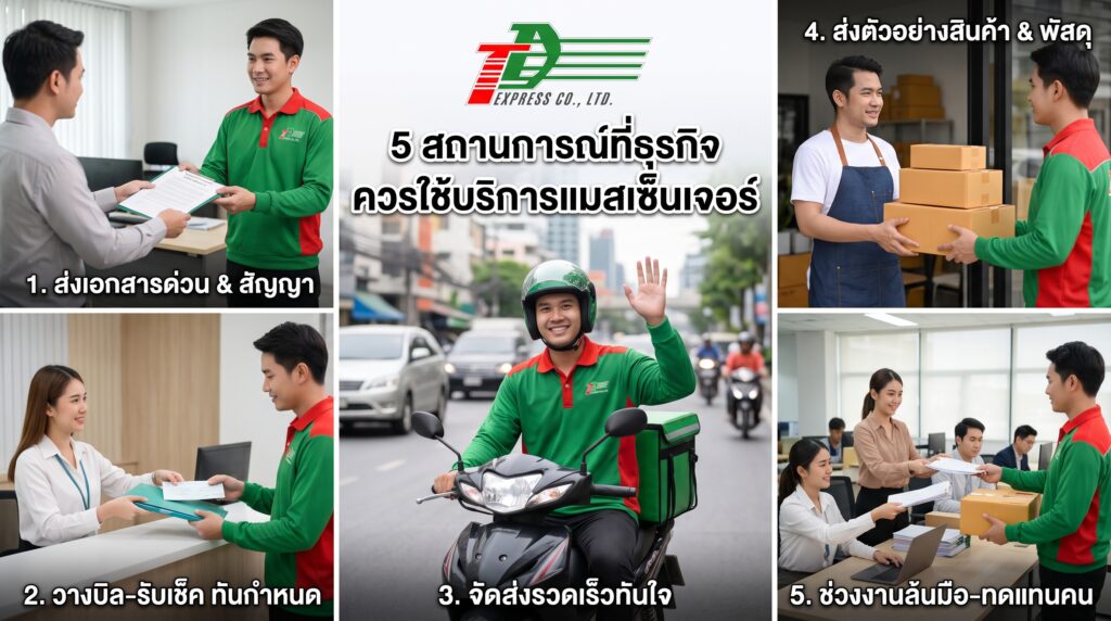 5สถานการณ์ที่ธุรกิจควรใช้บริการแมสเซ็นเจอร์